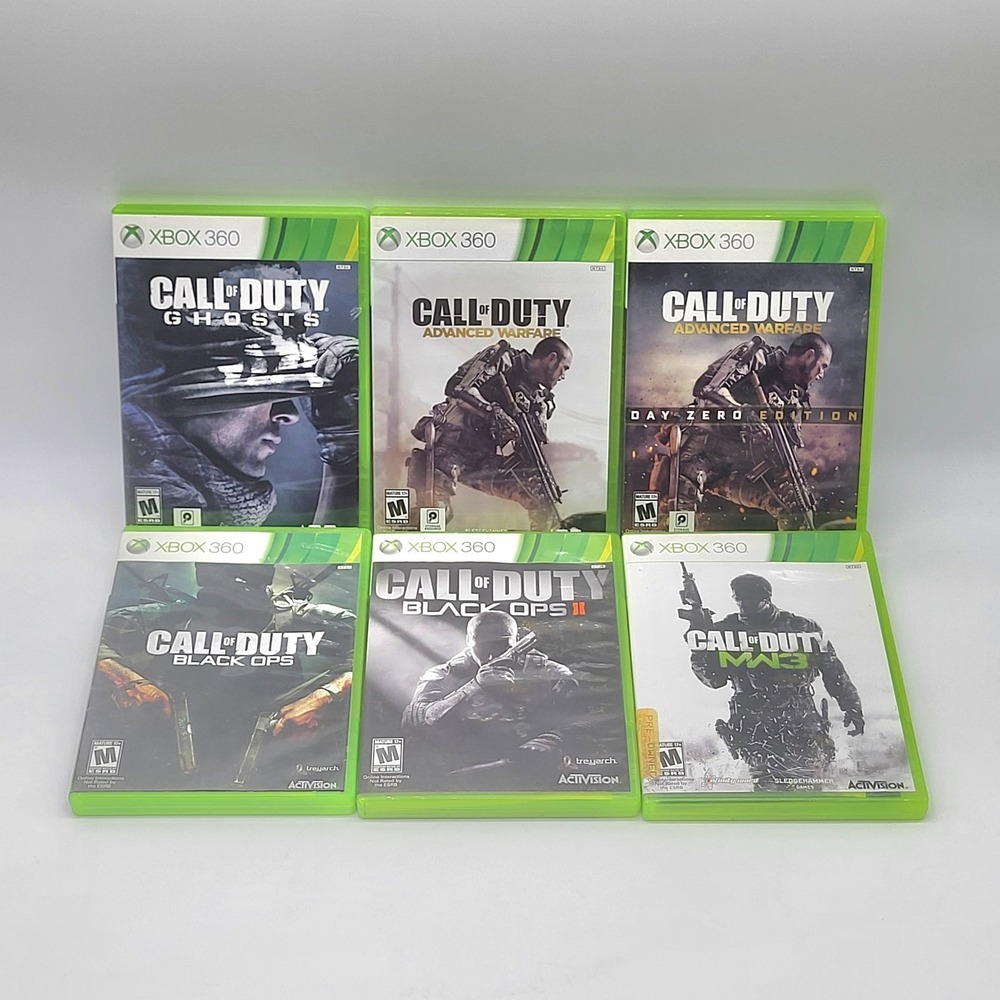 Used Lot Of Six (6) Xbox 360 Call Of Duty Games Various Years Of Release
